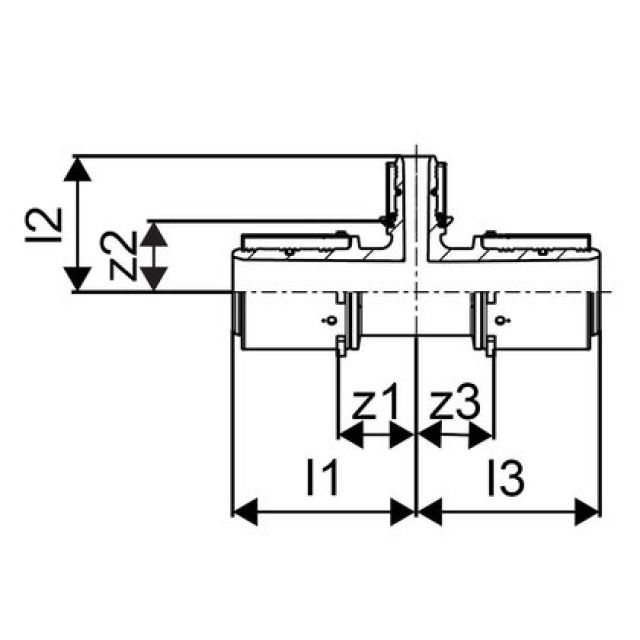 GF Uponor S-Press
Tee ridotto PPSU 63-25-63