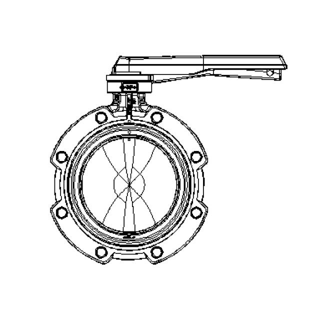 Absperrklappe 565L PVDF/PA-GF
d160DN150