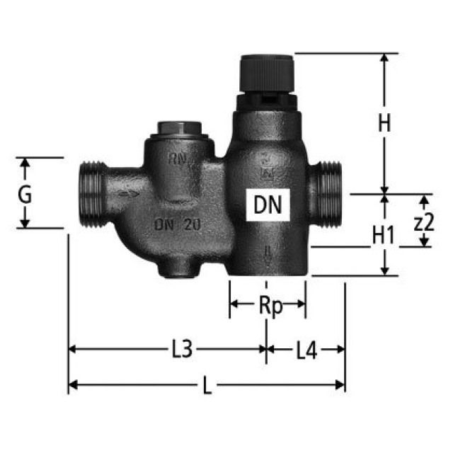 gruppo di sicurezza
senza raccordi 13040.35
20 mm