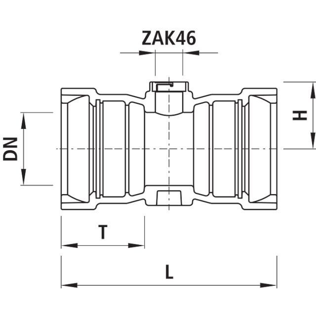 RACC DE BRANCHEMENT BLS 5412
AVEC SORTIE ZAK DN 125