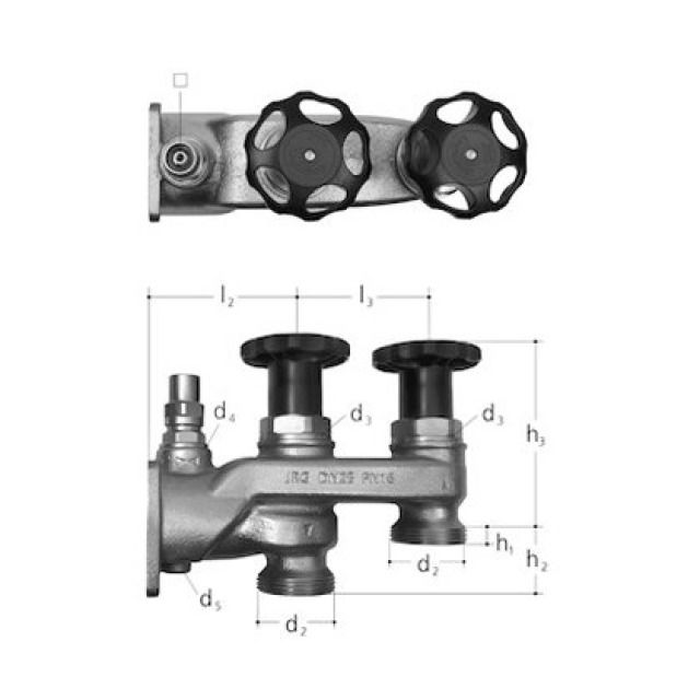 JRG VERSCHNEIDEARMATUR PN 16
5198.002 O.ANSCHL. 1 1/2 + 2"