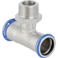 Geberit Mapress Pezzo a T acciaio inox con filetto maschio