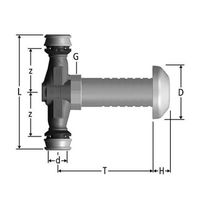 Optiflex-Flowpress-Robinet droit à montage caché, 86505