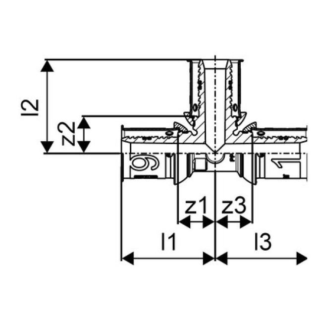 GF Uponor S-Press
Tee PPSU 25-25-25