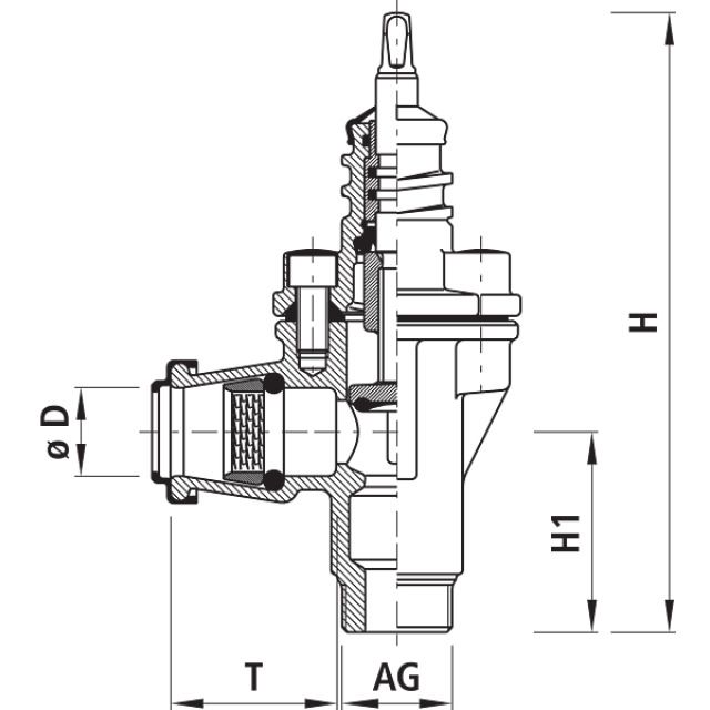VANNE BRANCH COUDÉE + MANCHON
3130 À EMBOÎT PE D 63 MM AG 2"