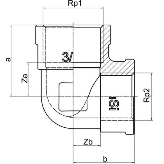 EQUERRE RÉDUITE 90°
8090                1 -   3/4"
EN BRONZE AU SILICIUM