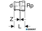 Geberit Mapress Therm Übergang mit Innengewinde