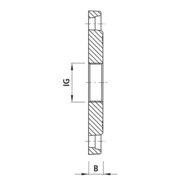 HAWLE flangia filettata
8100
F 1"1/4 DN 40 PN16