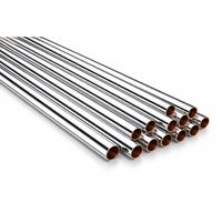 Tubi di rame nudi, cromati, in barre