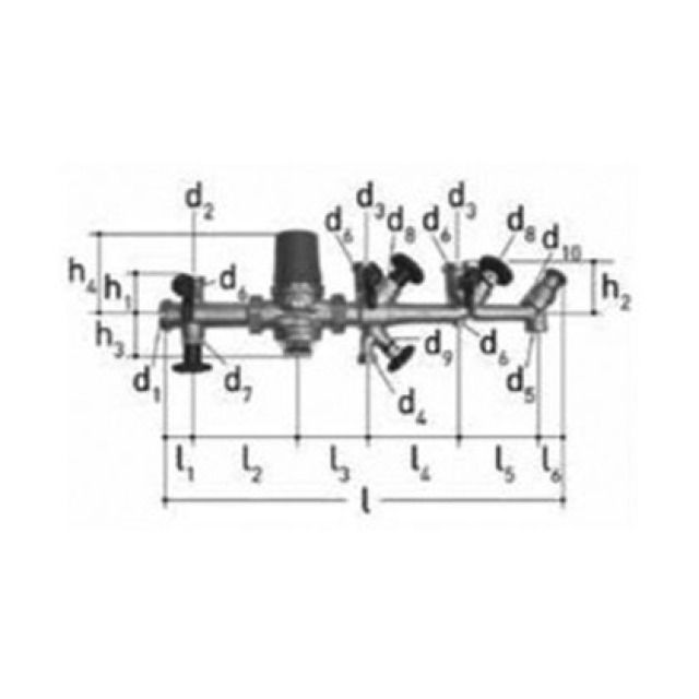JRG BATTERIE DE DISTRIBUTION  1 1/4"
COMPL. 1511.480 32-20-25-25 MM