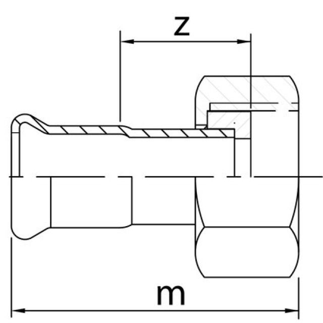PROFITEC PRESSINOX - FIG. 45
RACCORDO DI COLLEGAMENTO
DADO AVVITABILE INOX
1/2" - 15 MM GUARN. PIATTA