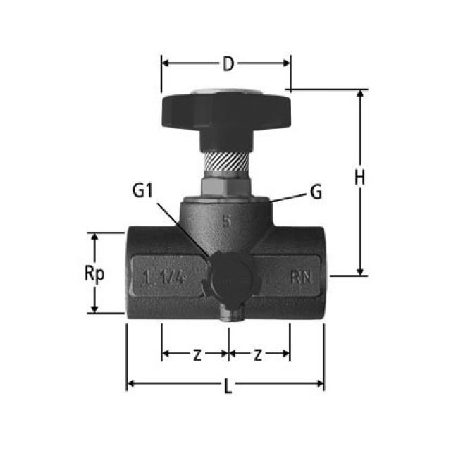 EASYTOP valvola d'arresto PN16
con val. scar. 23102.06
1"