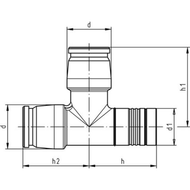 MODULE T A/EMBOUT  16/20
IFIT 4204 N° 762101386, IVORY