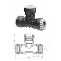 Plasson Serie 1, innesto-Raccordo a T 90° 1004