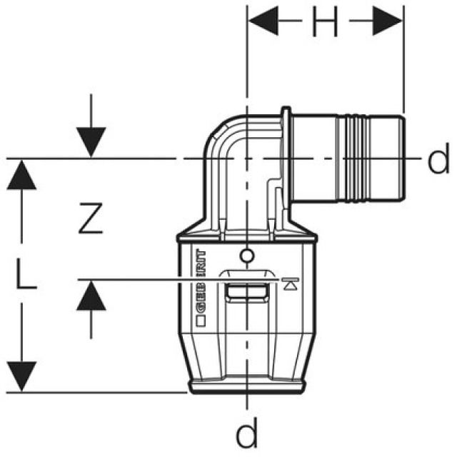 PUSHFIT WINKEL 90° M.STECKENDE
650.273         16 MM