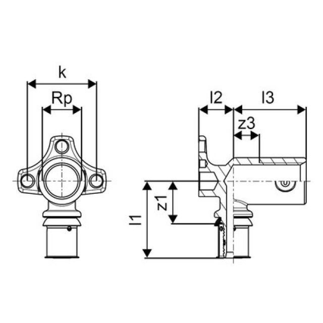 GF Uponor S-Press
Wandscheibe XL 20-RP1/2"FT