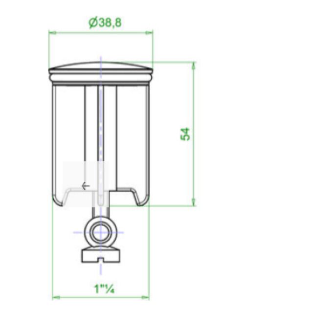 Tappo con piede KWC
per piletta di scarico
Colori: cromato