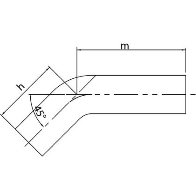 PROFITEC PRESSINOX - FIG. 72
GOMITO DI PASSAGGIO 45° 15 MM