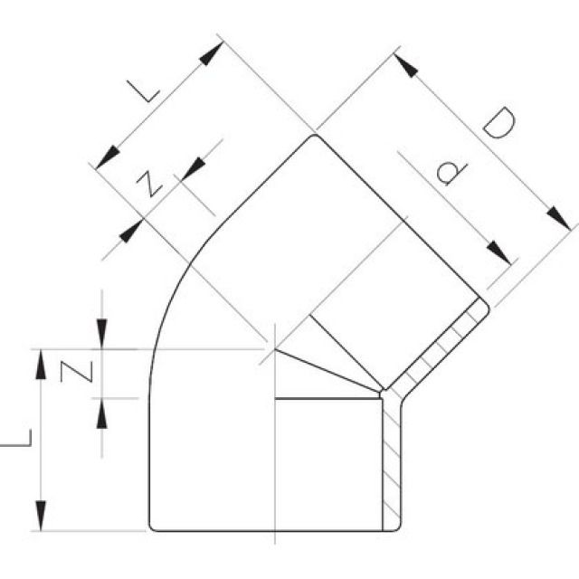 GF INSTAFLEX WINKEL 45°
5010 D=  40 MM 761066614