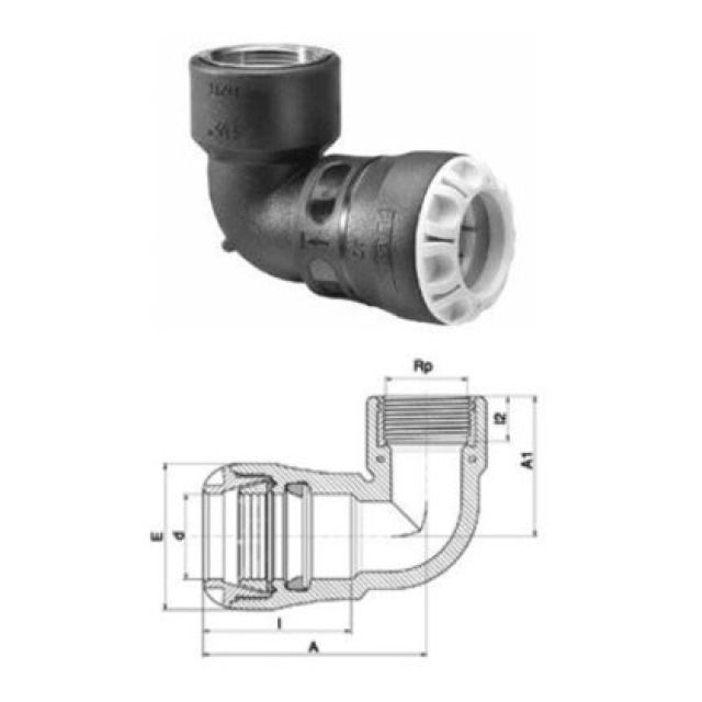 PLASSON WINKEL 90° MIT IG
1076   MESSING 63 X 1 1/4"