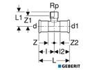 Geberit Mapress Therm T-Stück mit Innengewinde