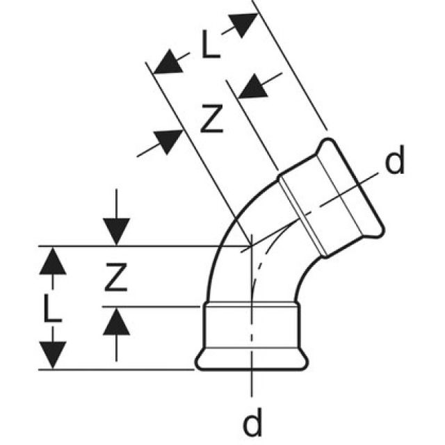 MPF-S curva 60°
codolo da innestare 36174
d 28