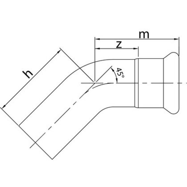PROFITEC PRESSINOX - FIG. 6
CURVA 45° M/F 88.9 MM