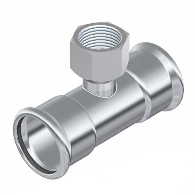 PROFITEC PRESSINOX - FIG. 12
TÉ AVEC DÉPART FILETÉ F
139.7 - 1 1/4" - 139.7 MM