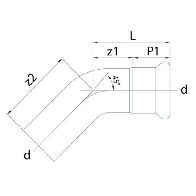 Profitec PressSteel
Press-Coude ac.-zingue, 45°, 22mm