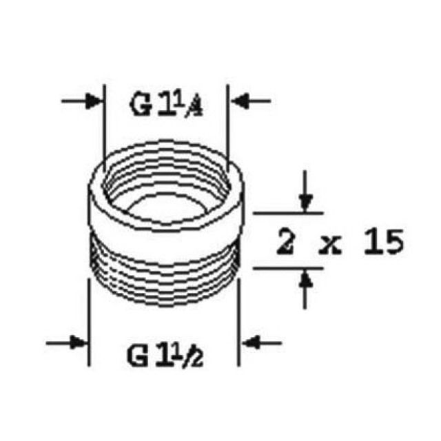AUSGLEICHSTUECK  A8  00535047
R 1 1/2 -     2"   2 X 33.0 MM