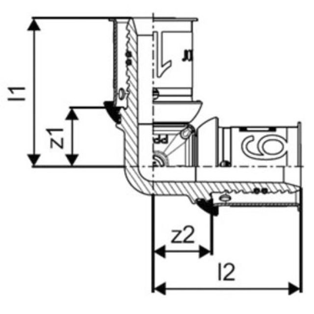 GF Uponor S-Press
coude PPSU 16-16