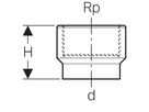 Geberit PE-HD, Raccord avec filetage intérieur