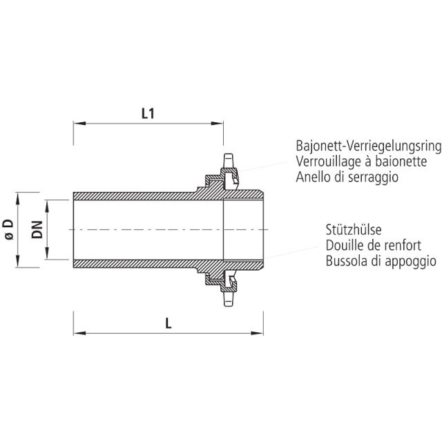 HAWLE PE-ANSCHWEISSENDE, BAIO
4526        DN 200     200 MM   S8