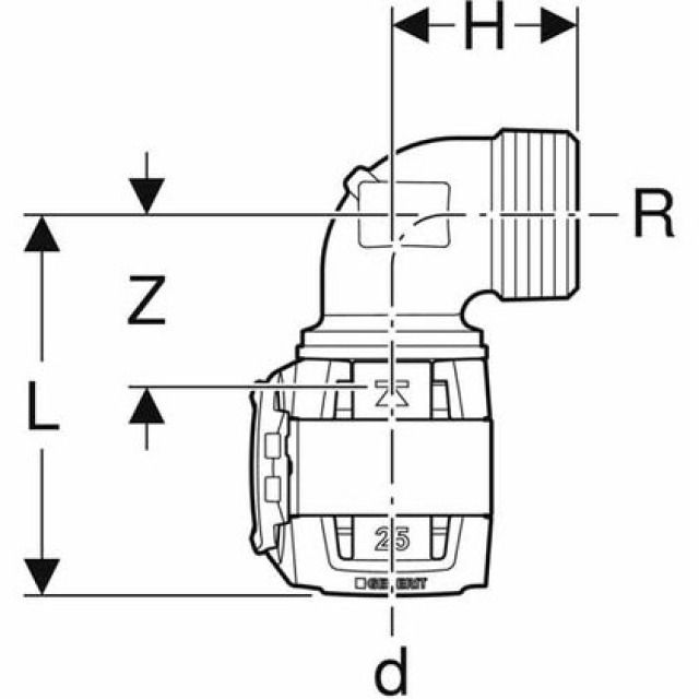 FLOWFIT COUDE TRANSITION 90 FE
620.506   D=63  R=2"