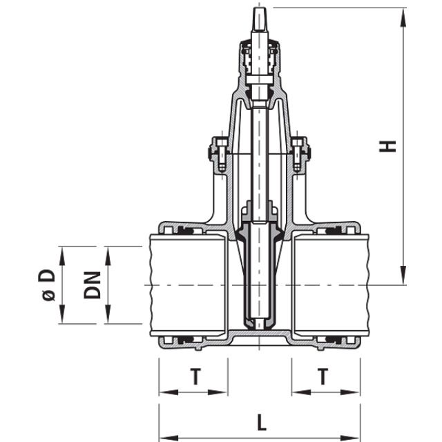 HAWLE STECKM.-SCHIEBER BAIO
4500                    DN 125