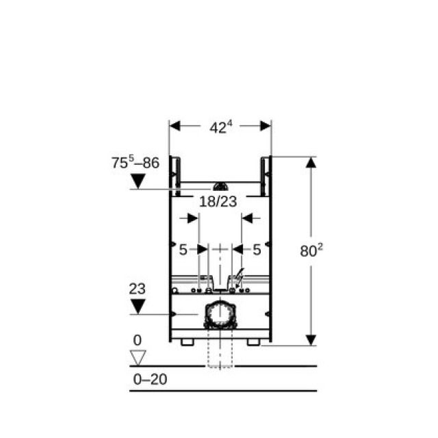 Geberit GIS Element für Wand-
WC mit Aufputzspülkasten
aufgesetzt, 95 cm