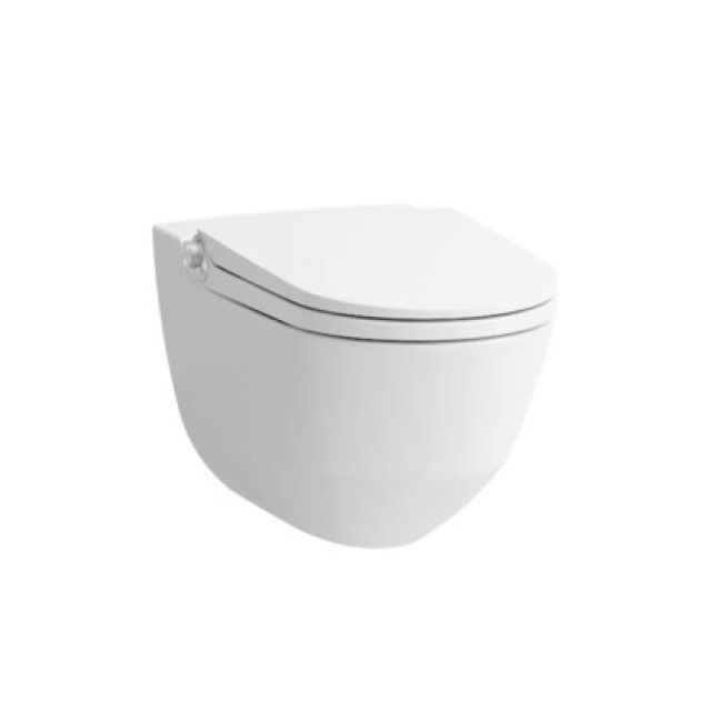 WC douche CLEANET RIVA UP
cuvette murale en céramique
télécommande, contrôleur de
fonction de douche, matériel
de fixation et de raccordement
manchette d'écoulement, siège - avec couvercle, abaissement
automatique, 220-240 V
Exécution: cleaneffect
Coloris: blanc