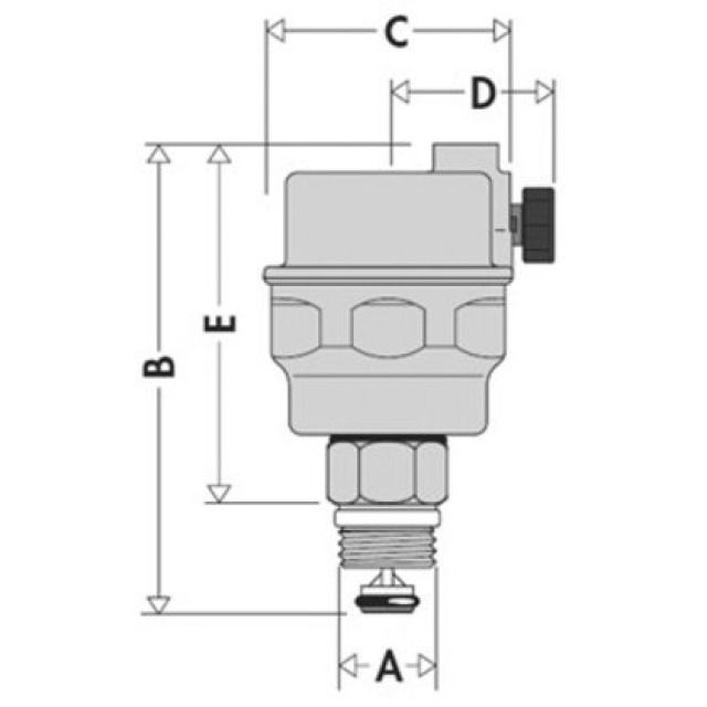 SCHNELLENTLUEFTER AUTOMATISCH
M. ABSPEERVENTIL R3/8"SEITLICH