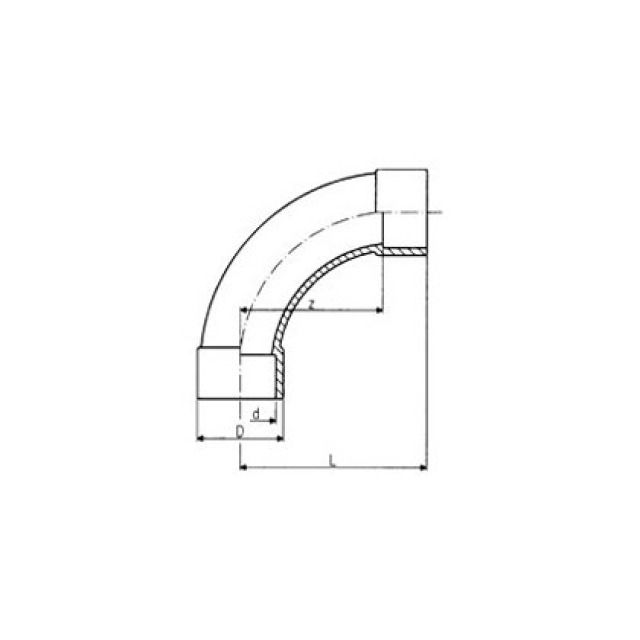GF PVC curva 90°
721 000 111   63 mm