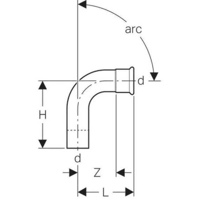 MPF curva 90° MF
23308                    54 mm