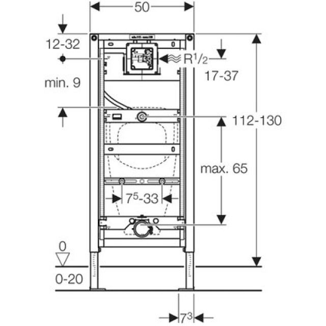 DUOFIX-URINAL-ELEMENT UNIV.
111.621  TYP 112/130