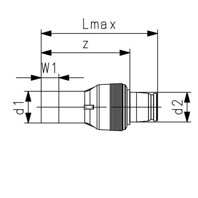Üg Fitting PE100 SDR11 PN16
d32-d25/d32