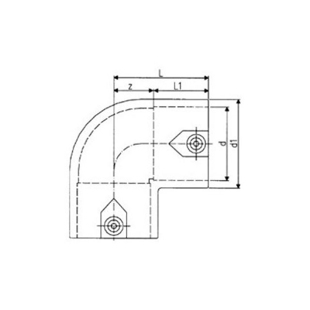 GF gomito el. ELGEF 90° SDR11.
753.101.818
180 mm