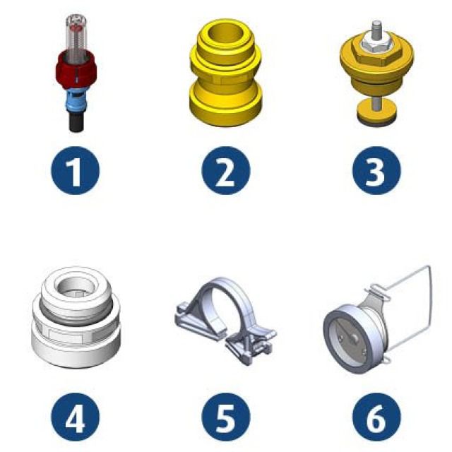 Halterung Kunststoff
zu Profitec Verteiler 1"