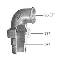 Equerre union à joint plat, 97, galvanisé, (UA2)