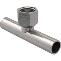 Pezzo a T Mapress acciaio-C con filetto femmina e terminali maschi