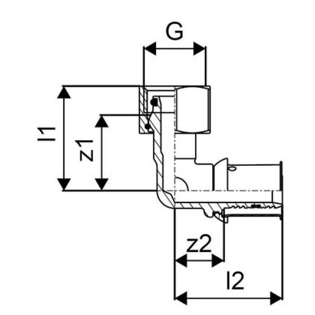 GF Uponor S-Press
gomito Geberit 16-1/2"FT