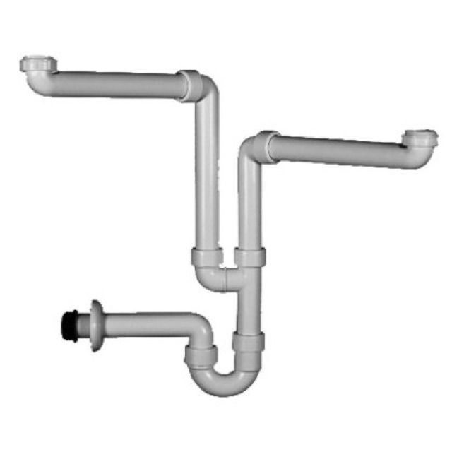 Guarn. di collegamento GEBERIT
1 1/4"/1 1/2" x 40 mm
doppio, sifone a tubo curvo
Colori: bianco