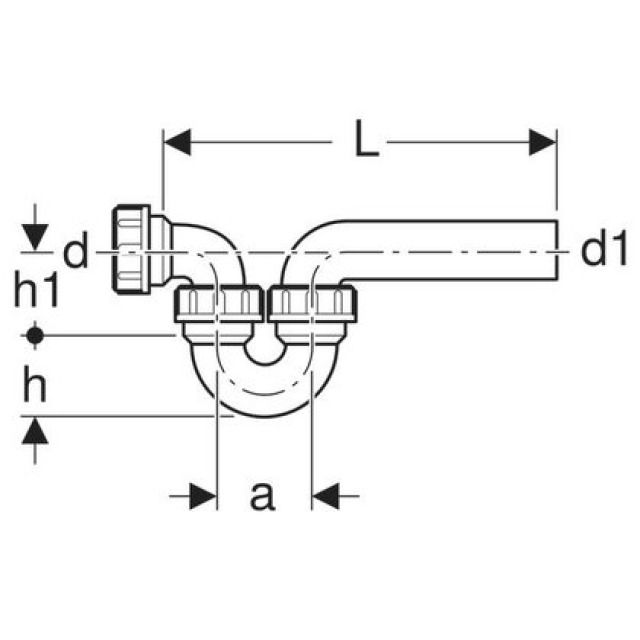 GEBERIT SIFON WAAGRECHT/WAA
152.045 SCHWARZ     50 / 56 MM