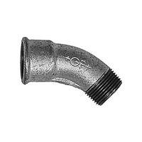 Coude à grand rayon, 45°, 40, galvanisé, (G4/45°)